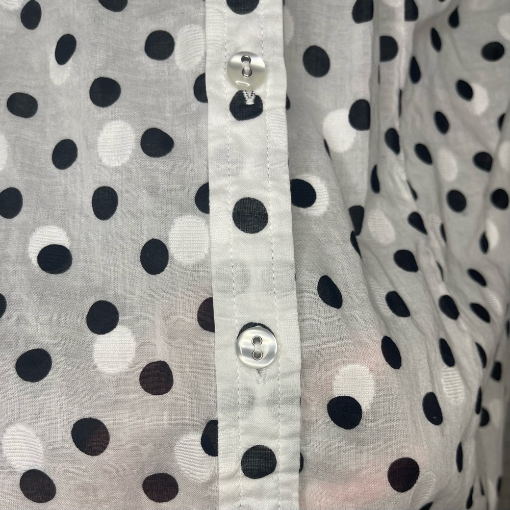 Karen Scott Polka Dot Button Down Shirt - Picture 4 of 6
